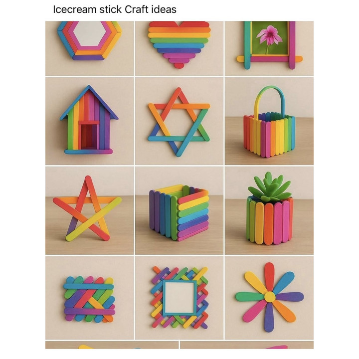 Puidust värvilised pulgad 1000 tk.