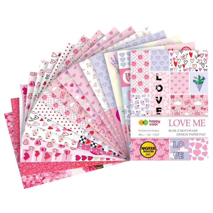 disainpaber A4 80g 15 lehte love