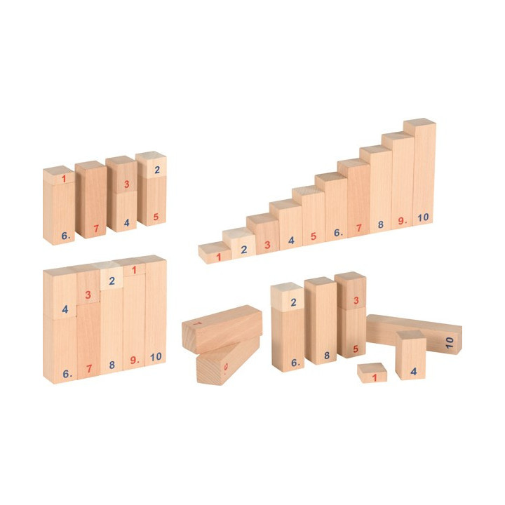 puidust klotsid numbritega 1-10