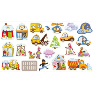 puidust magnetid "talv" 20 tk.