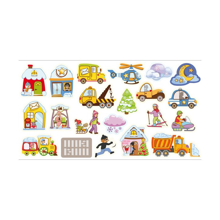 puidust magnetid "talv" 20 tk.