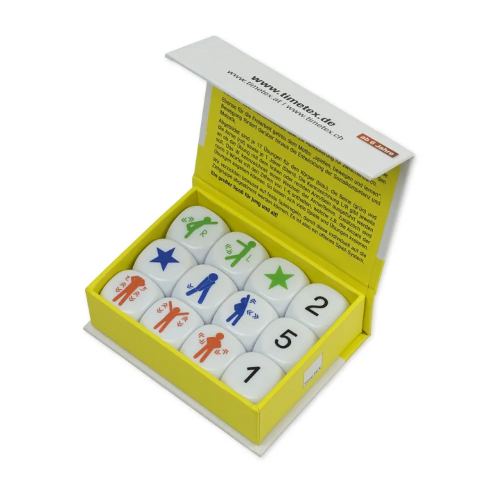 täringud liikumisharjutustega 12 tk. 20mm