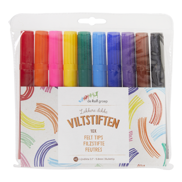 Viltpliiats ROLF maxi 10 värvi