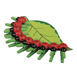 Lepatriinud puidust  näpil 10 tk.