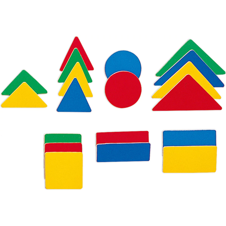 Geomeetrilised kujundid puidust  magnetiga 36 tk