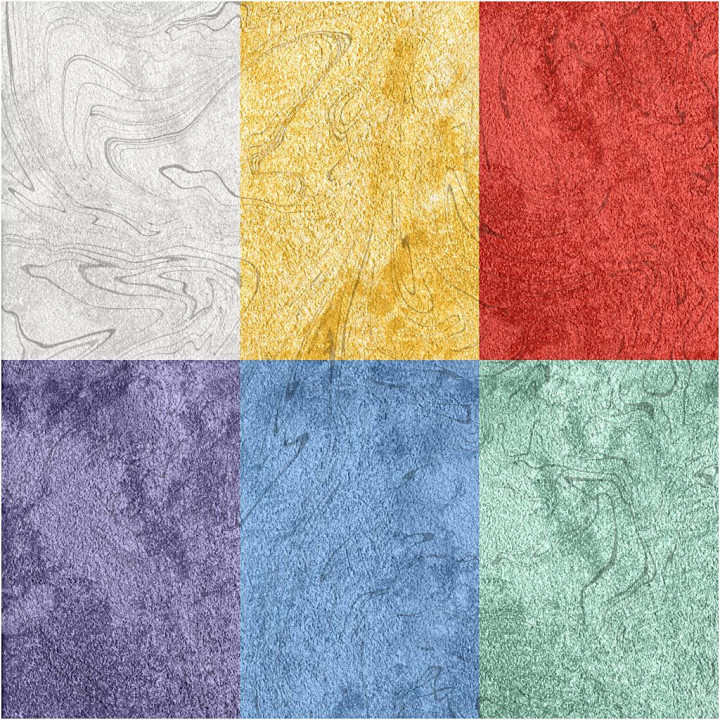 Marmoriseerimisvärv 6x20ml  metallik