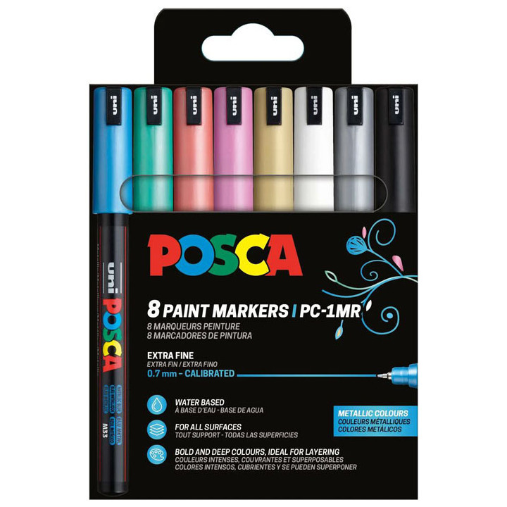 marker uni POSCA PC-1MR peen 0,7mm metallikvärvid