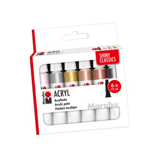 Akrüülvärvid 6*12 ml pärliläikega